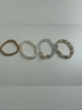 Brand New Luna Norte Ring Stack. Set of 4 Stretch Rings. Sizes 5-7